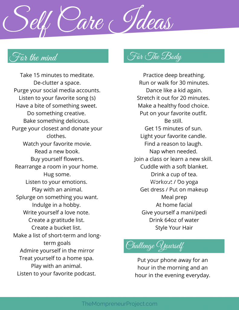 Self care ideas to maximize your self worth.